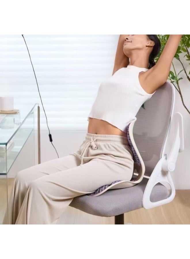 وسادة دعم أسفل الظهر مصنوعة من مادة TPE، مقعد مريح ودعم للظهر بتصميم خلية نحل يسمح بمرور الهواء، مصحح للوضعية مناسب لكرسي المكتب والمنزل والجلوس على الأرض. - Image 2